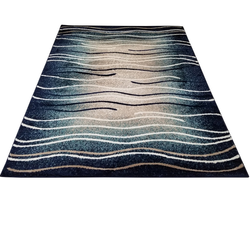 Ebern Designs Fahy Tufted Blue Polypropylene Indoor/Outdoor Area Rug